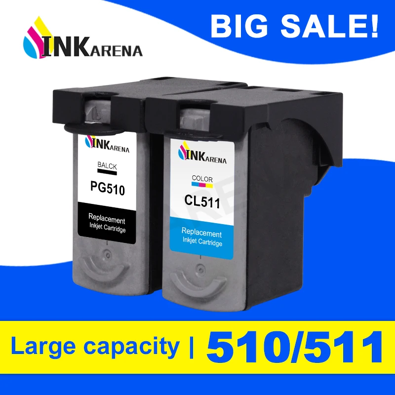 

Compatible for Canon PG510 CL511 PG 510XL CL 511XL PG-510 Ink Cartridge For PIXMA IP2700 MP230 MP240 MP250 MP260 MP270 MP280