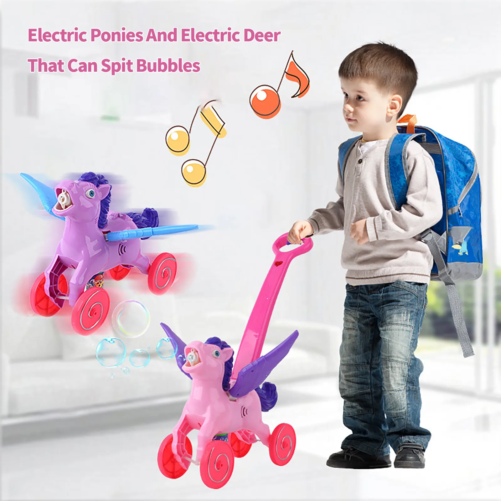 

Machine Bubble Solution(110ml) Music Bubble Toy Push Maker Christmas Gift for Kids Girl Bubble Machine Outdoor