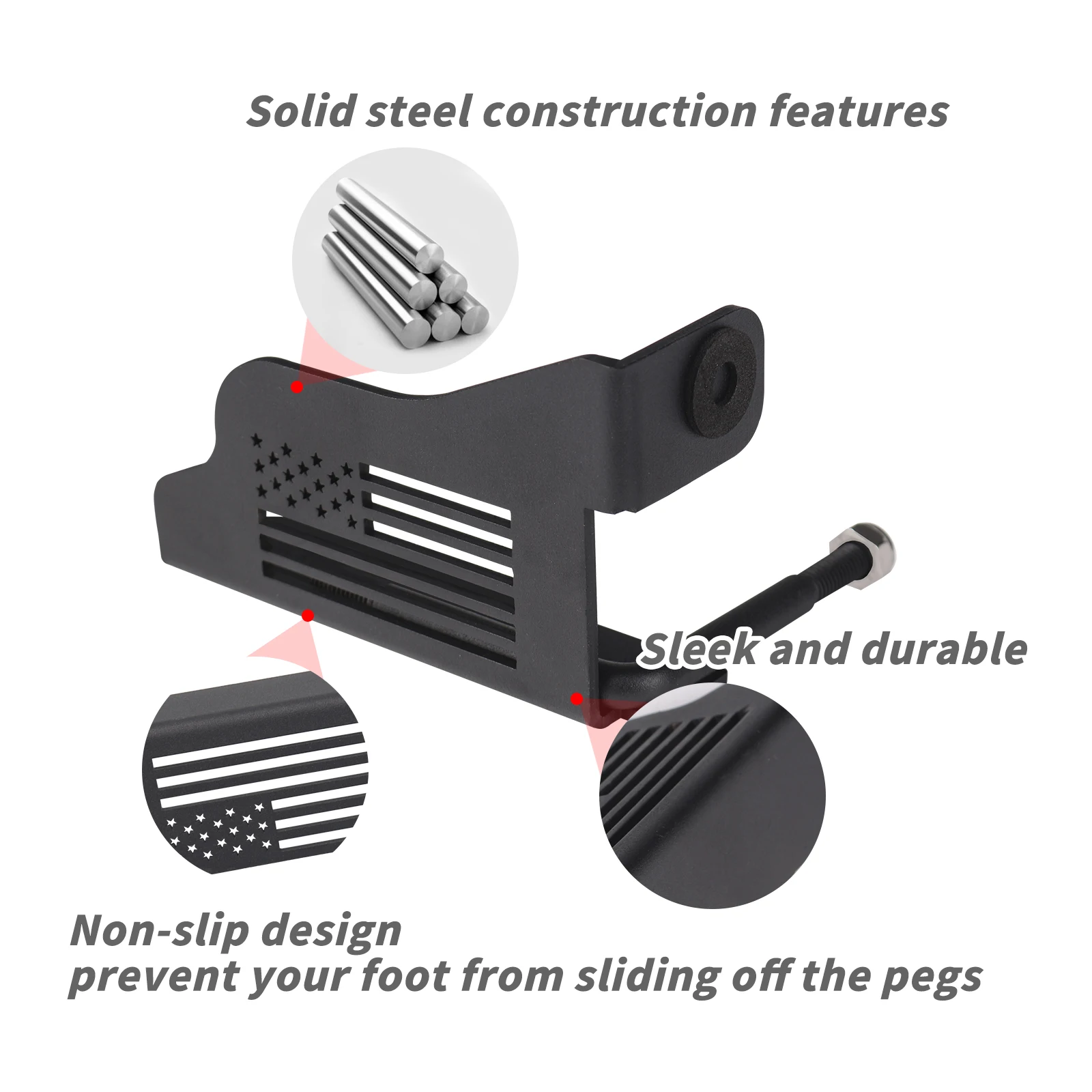 Подножки-петли для дверей с флагом США, стальные, для Jeep Wrangler JK JL Gladiator JT 2007-2025, для внедорожников, внешние, для бездорожья (art.: 3920dc8693be8) - 3920dc8693be8