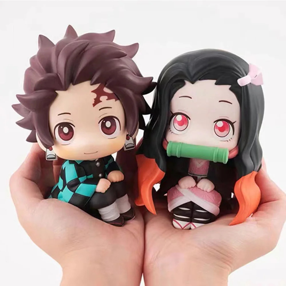 

Demon Killer Figure Action Kimetsu YAIBA Animated Characters Toy Collection MH Looking Up Kamado Tanjirou Nezuko Toy Models