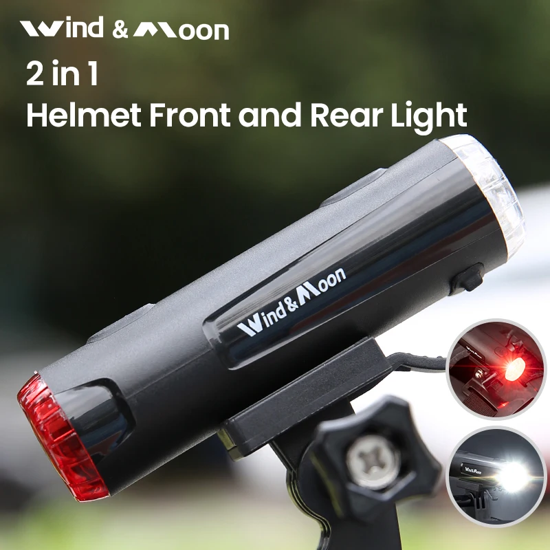 

Bicycle USB Rechargeable 2 in 1 Front and Rear Light Road Bike Helmet Light MTB Flashlight Cycling Headlight Taillight LED Lamp
