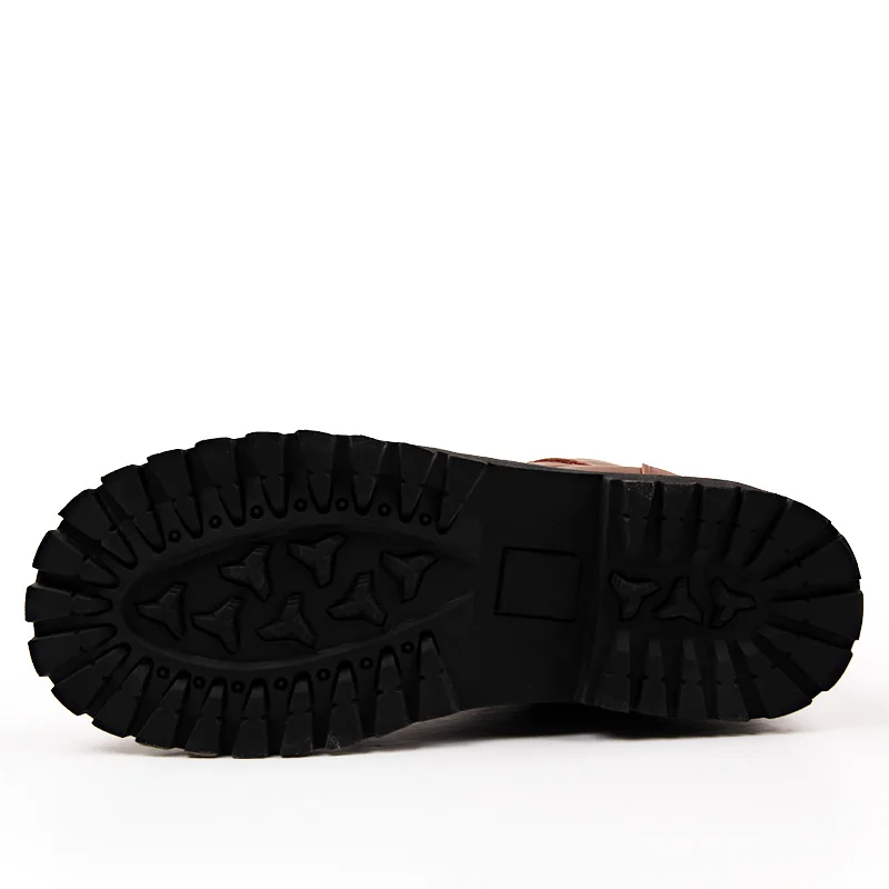 Ботинки мужские кожаные зимние на меху черные в стиле милитари | Обувь