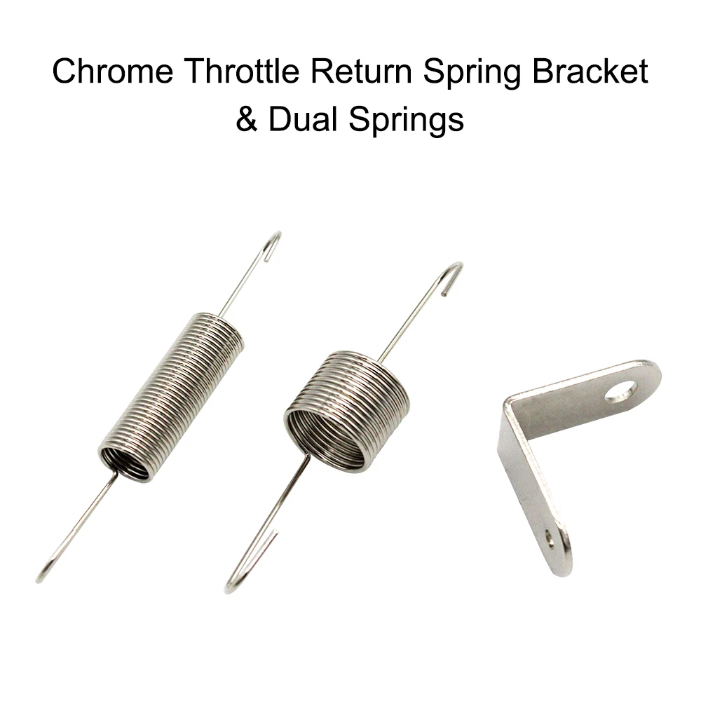 

Chrome Throttle Return Spring Bracket & Dual Springs for SBC BBC Chevy Ford 302 350 Car Styling