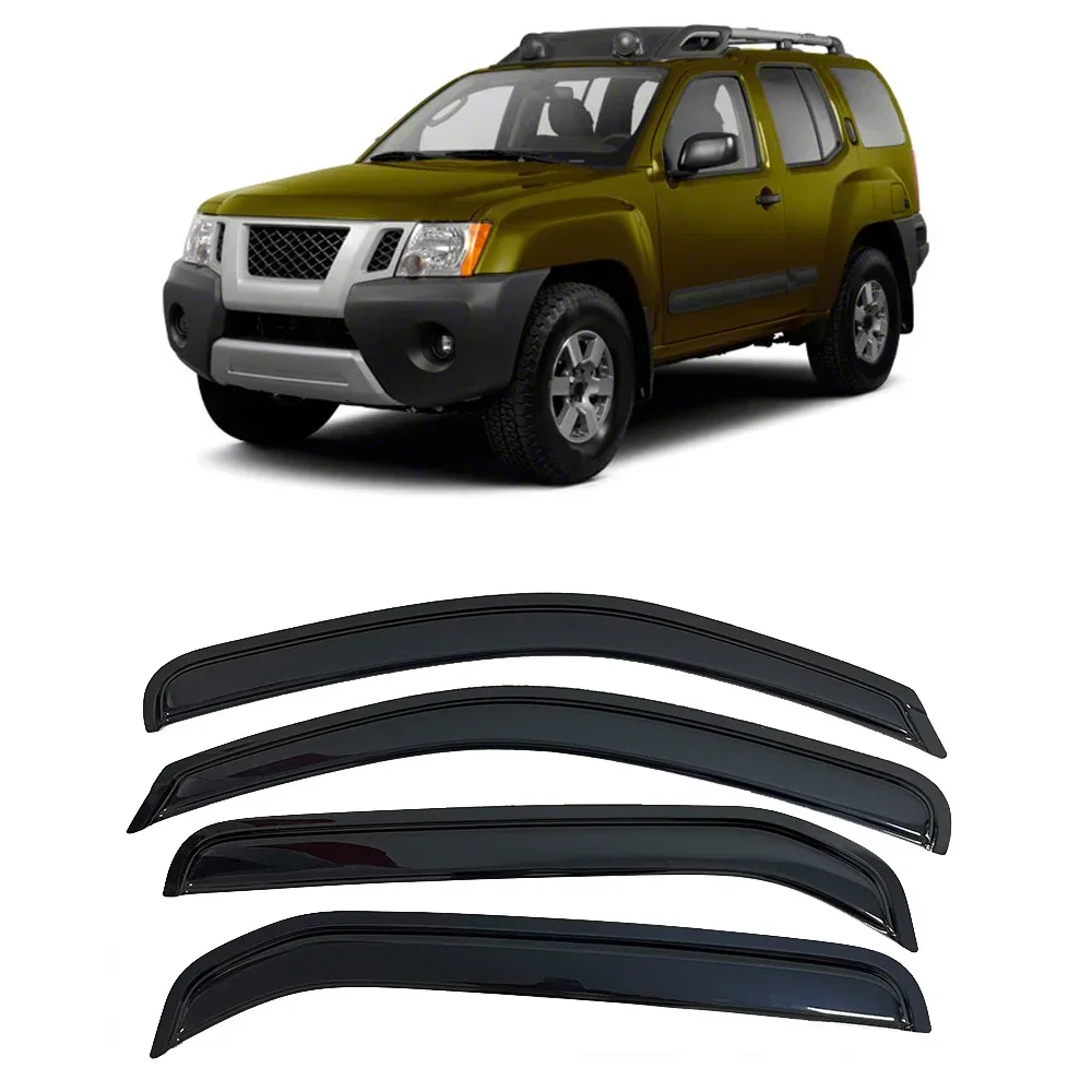 

Для NISSAN XTERRA N50 2005-2016 автомобильный козырек для бокового окна, козырек для двери, защита от ветра и дождя, аксессуары, лента для наружного крепления