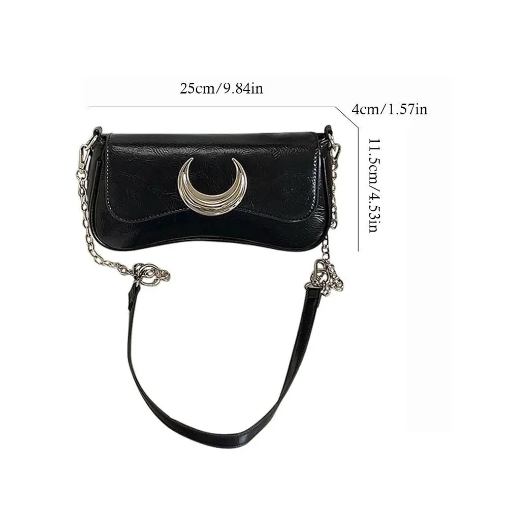 Модный дизайн сумка на плечо с пряжкой и луной изысканная из искусственной кожи