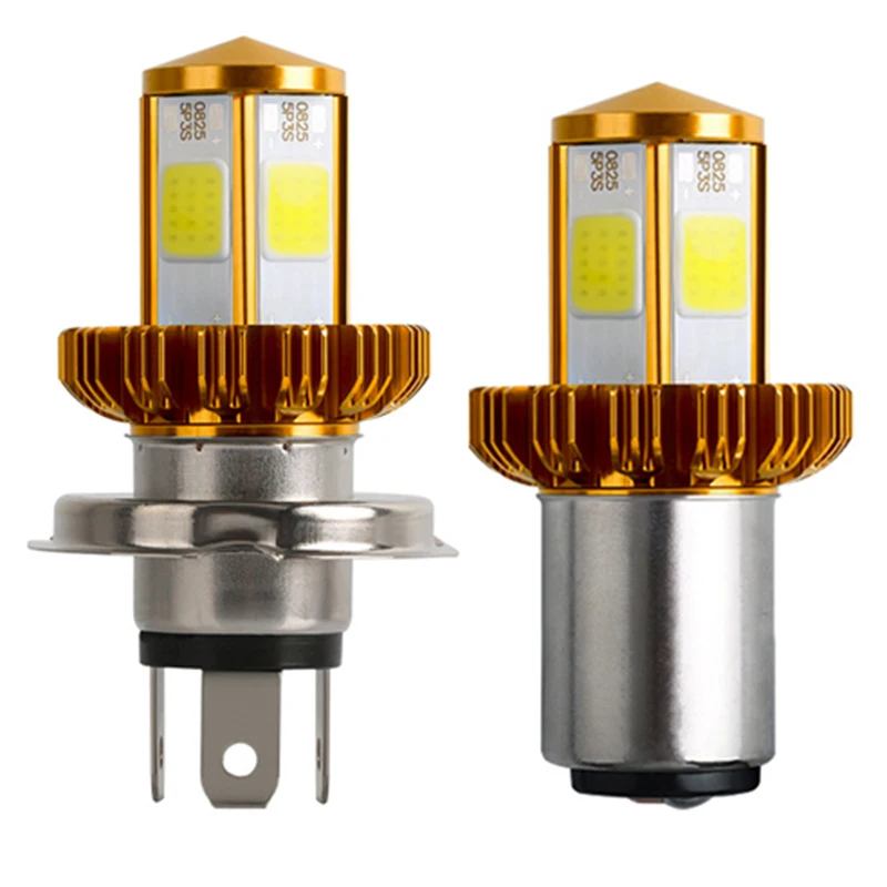 

Motorcycle Headlight LED BA20D H6 H4 Bulbs Hi Lo beam Moto LED Motorbike Headlight Lamp 6000K White 12V-80V 1200LM