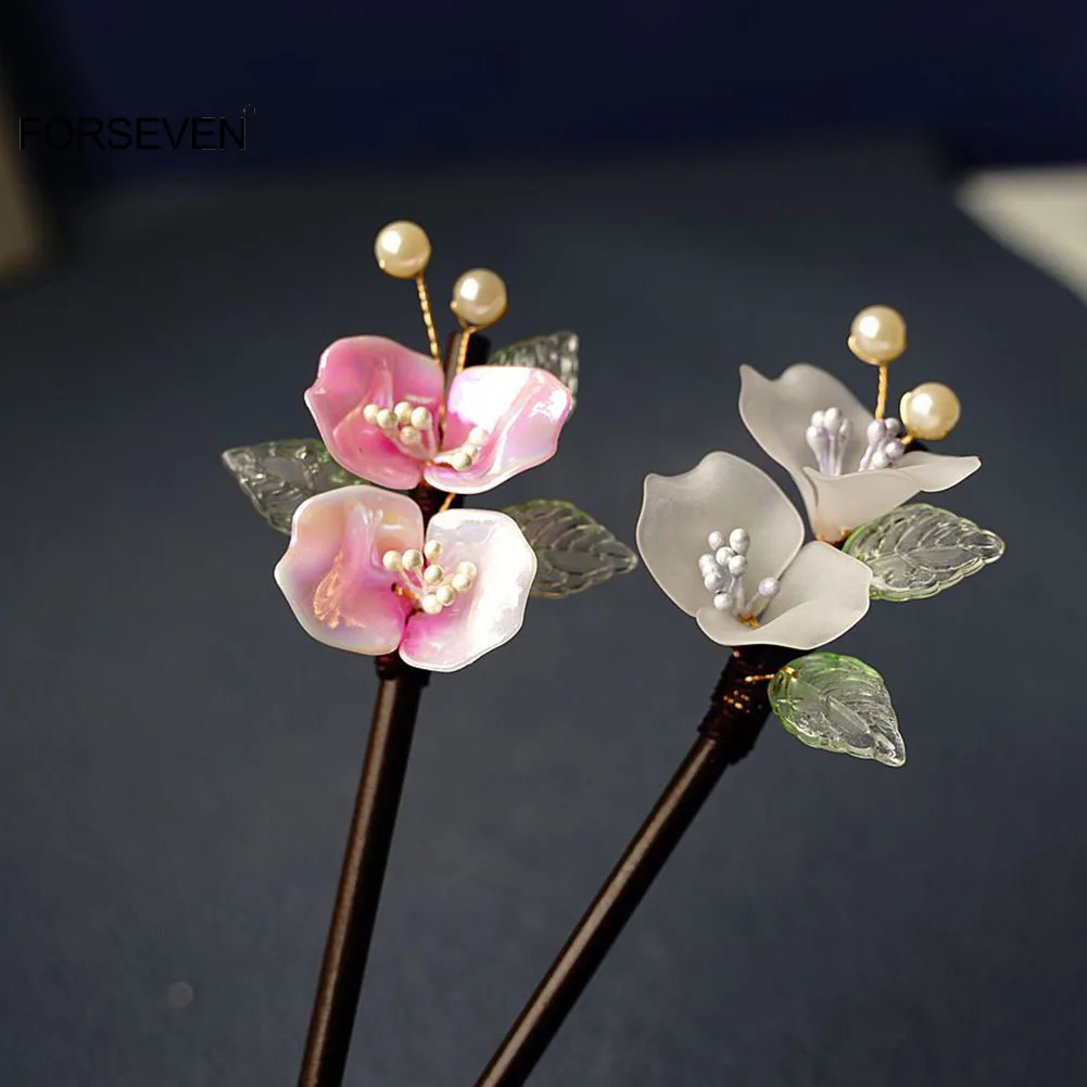 

Chinese Hair Sticks Wooden Hairpins For Women Traditonal Carved Vintage Hanfu Hair Fork Ancient Flower Headwear Hair Jewelry