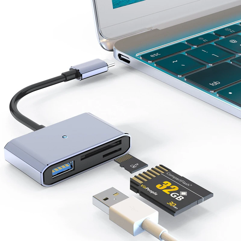 3 в 1 USB Type-C хаб TF SD кардридер для Iphone Ipad Универсальный планшетный телефон OTG