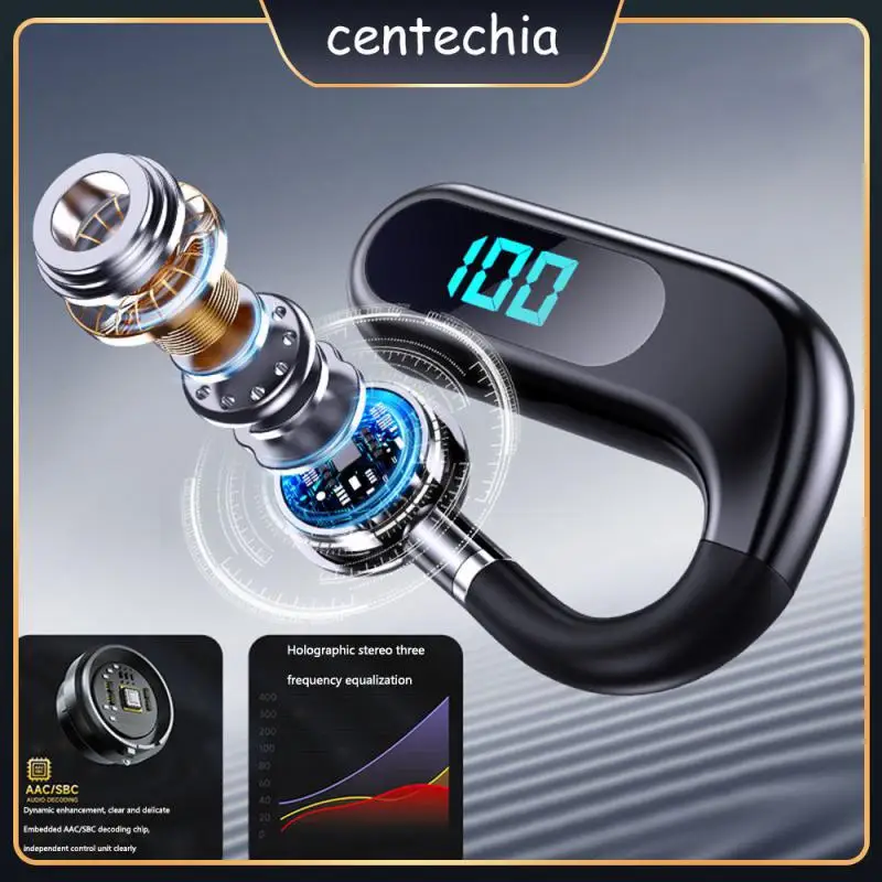 

Led Digital Display Sports Ear Hook 10 M Bone Conduction Headset Waterproof S30 Wireless Headset Commercial Single Ear Rotary