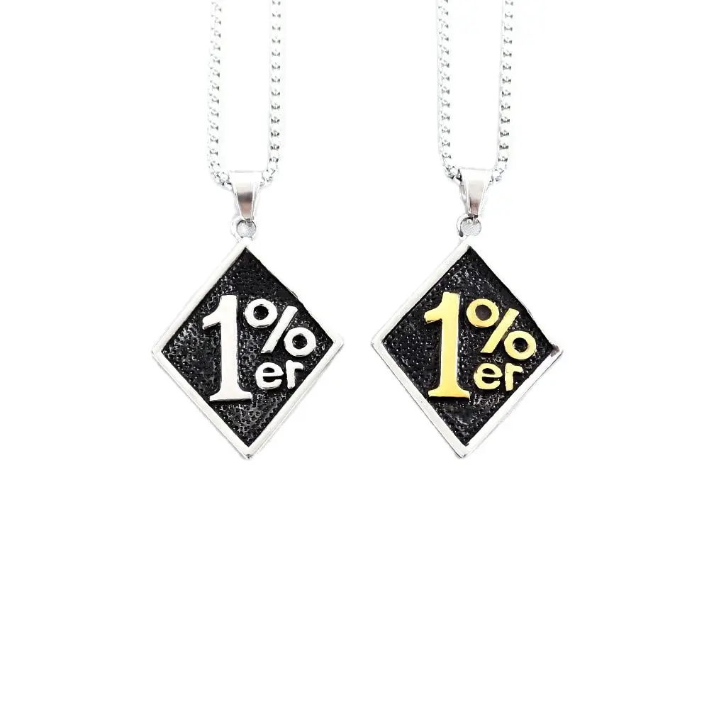 

Подвеска с квадратными вставками для мужчин и женщин, золотая цепочка 1% ER, модные ювелирные украшения из нержавеющей стали