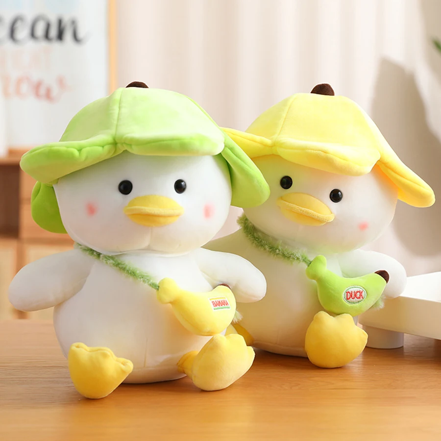 

25-38 CM Soft Stuffed Duck Plush Doll Kawaii Banana Goose Plushie Toys Sofa Home Decor Cute Hug Dolls Funny Pillow Gift for Girl
