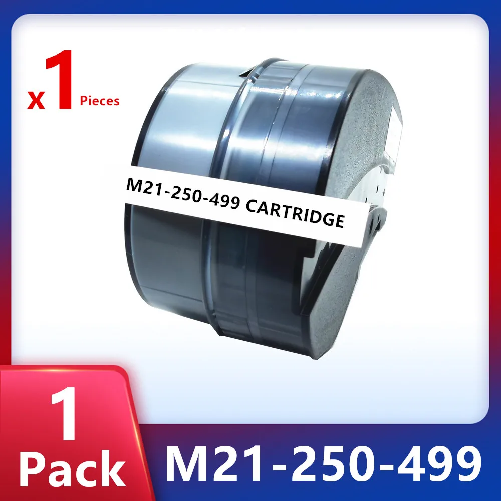 

1 Pack Compatible Black on White Label TAPE M21-250-499 Multi-Purpose Nylon Cloth Cartridge for Labeller,Handheld Label Printer