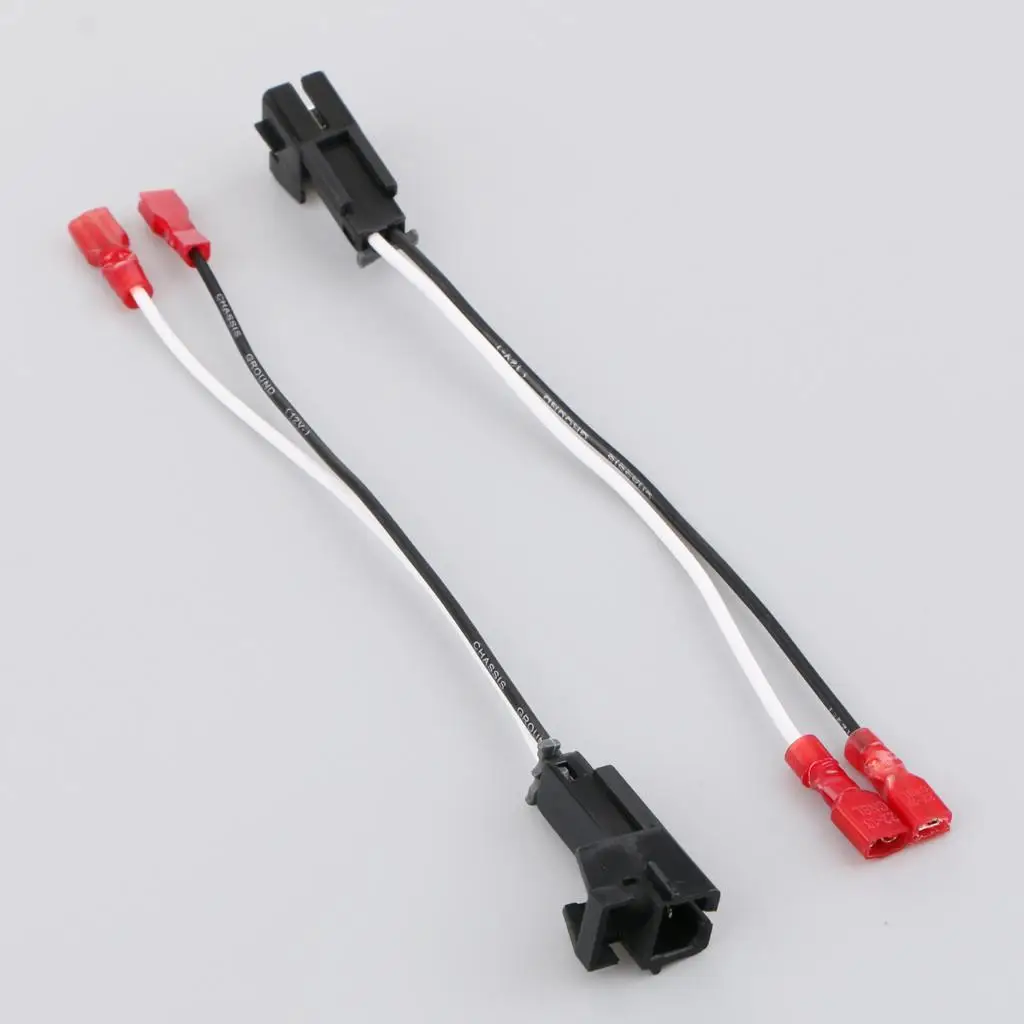 

2 Pc Car Audio Radio Stereo Speaker Harness With Male Connector