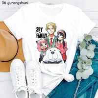womens clothing spy x family graphic print tshirt for girls funny white t shirt femme japan anime anya forger female t shirt