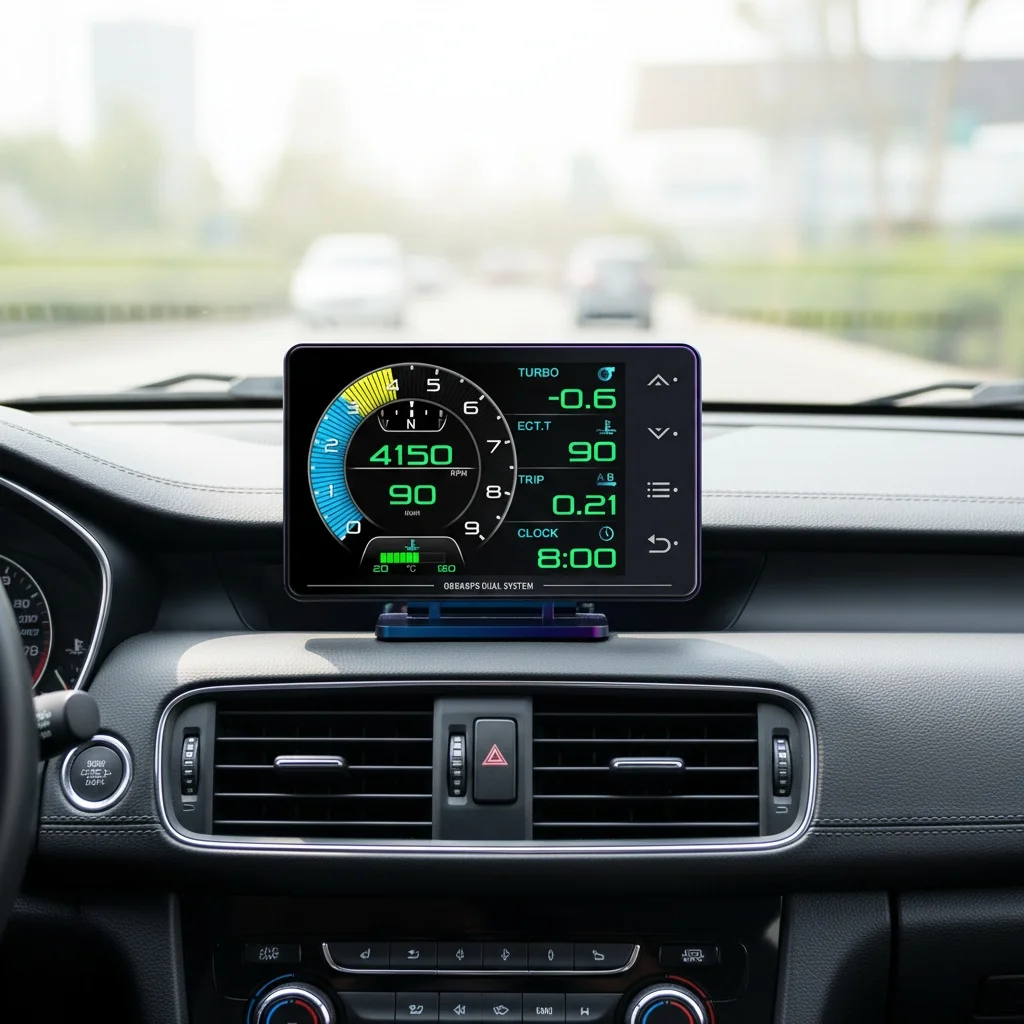 

Автомобильный Датчик XS OBD2 С Автоматическим Спидометром, GPS HUD Проекционным LCD-дисплеем И Функциями Сигнализации