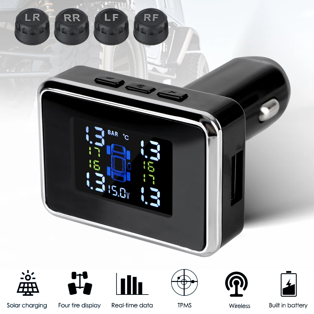 USB цифровая tpms система сигнализации давления в шинах автомобильная TPMS