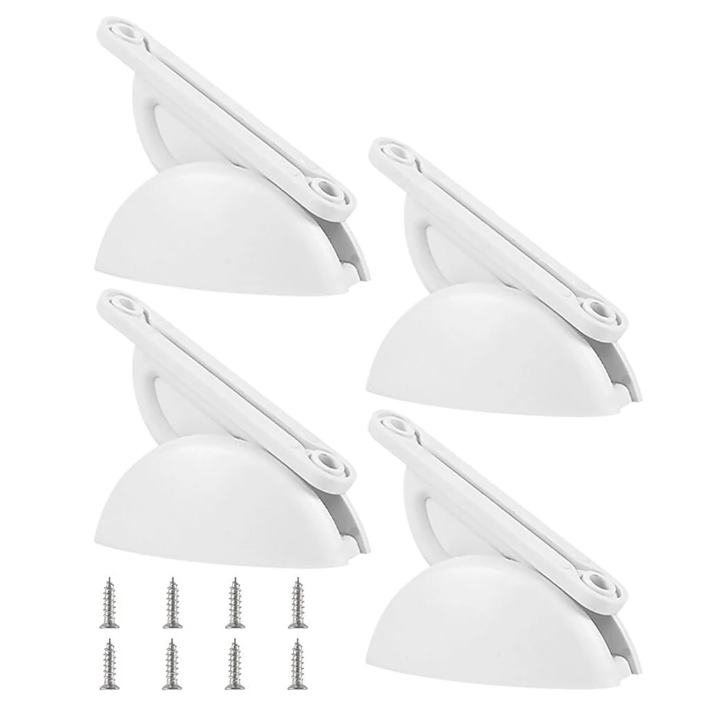 

4pcs/package Universal Door Retainer Catch White With 8pcs Screw For Caravan Motorhome Lock / Boat / Rv Stopper
