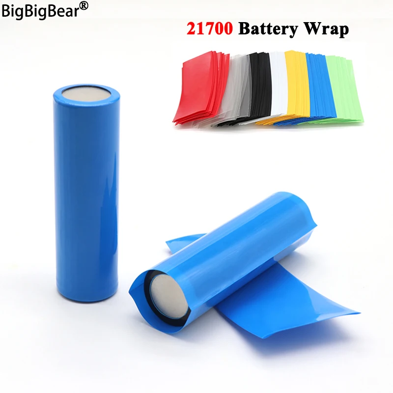

20~500pcs 21700 Battery Film Tape PVC Heat Shrink Tube Precut Shrinkable Sleeve Tubing Protect Pipe Cover for Batteries Wrap