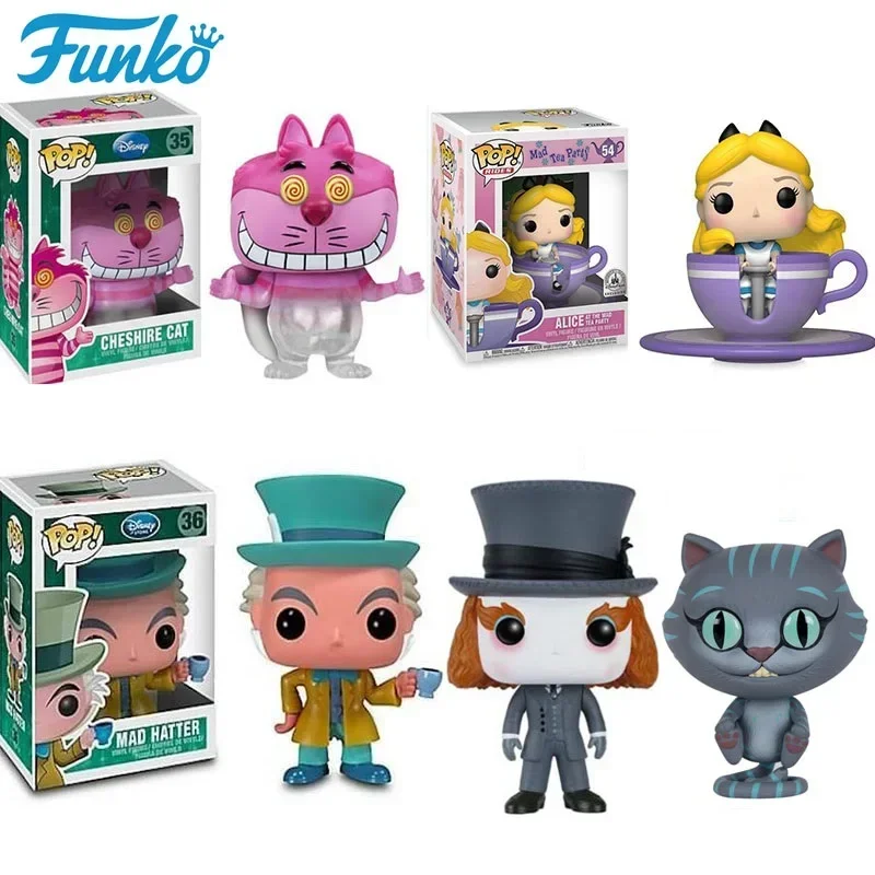 Виниловые фигурки Funko POP MAD Hatter 36 #181 # ALICE at the Mad Tea вечерние 54 Cheshire Cat 35 Chessur 183