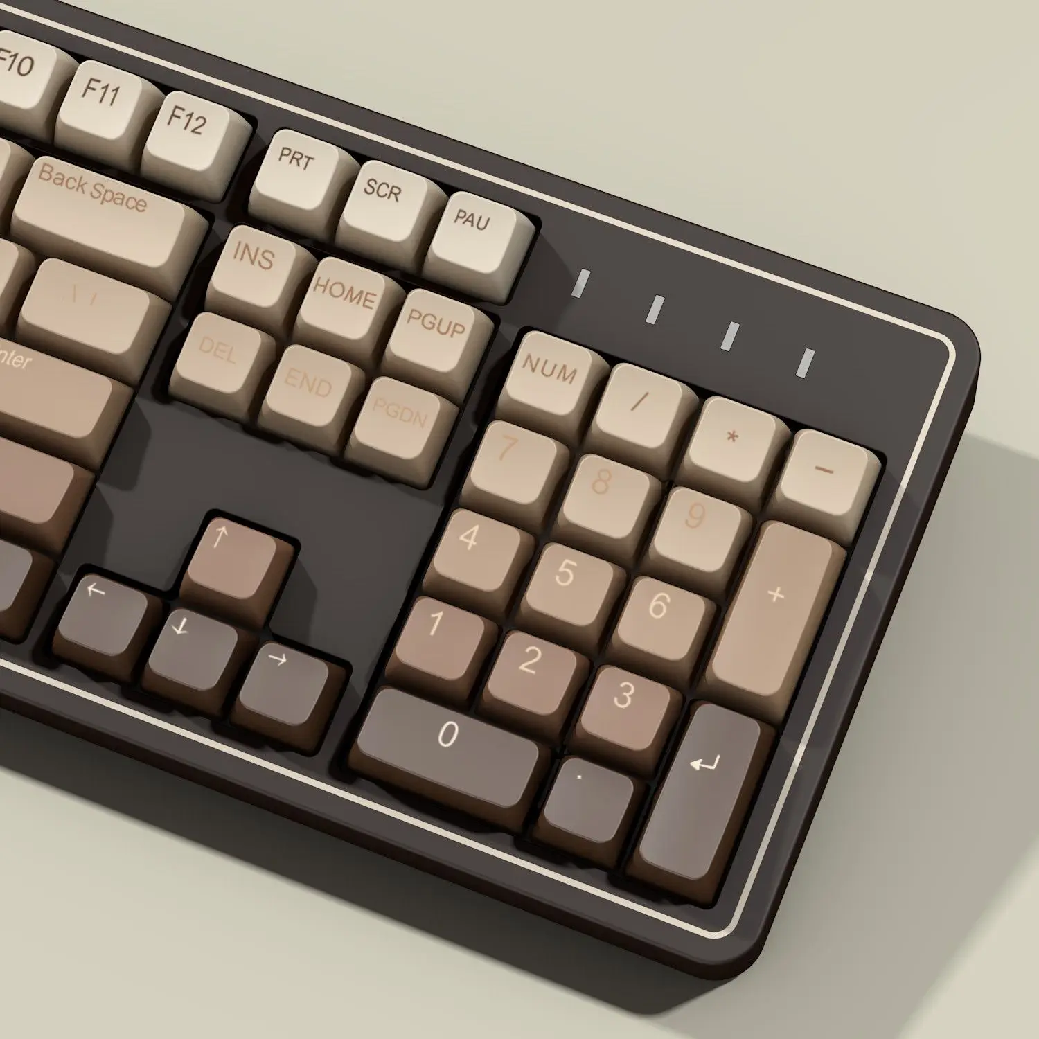 Фото Высококачественная колпачок для клавиатуры с постепенным изменением цвета MDA, высокосублимационная PBT, индивидуальный поперечный вал, механическая клавиатура, полный комплект для девочек №1