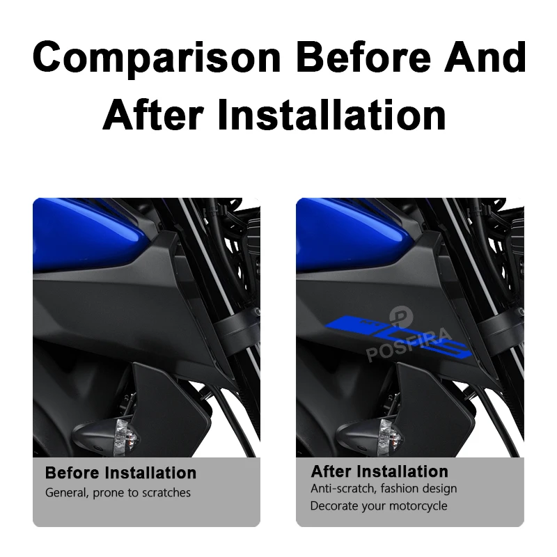 Фото POSFIRA мотоциклетные наклейки, водонепроницаемые наклейки для Yamaha MT09 MT 09, аксессуары MT-09 2017 2018 2019 2020, наклейки на мотоцикл №2
