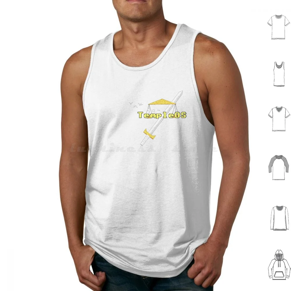 

Templeos 2 Tank Tops Print Cotton Temple Os Operating System Windows Linux Java Script Cmd Holy Terry Davis God