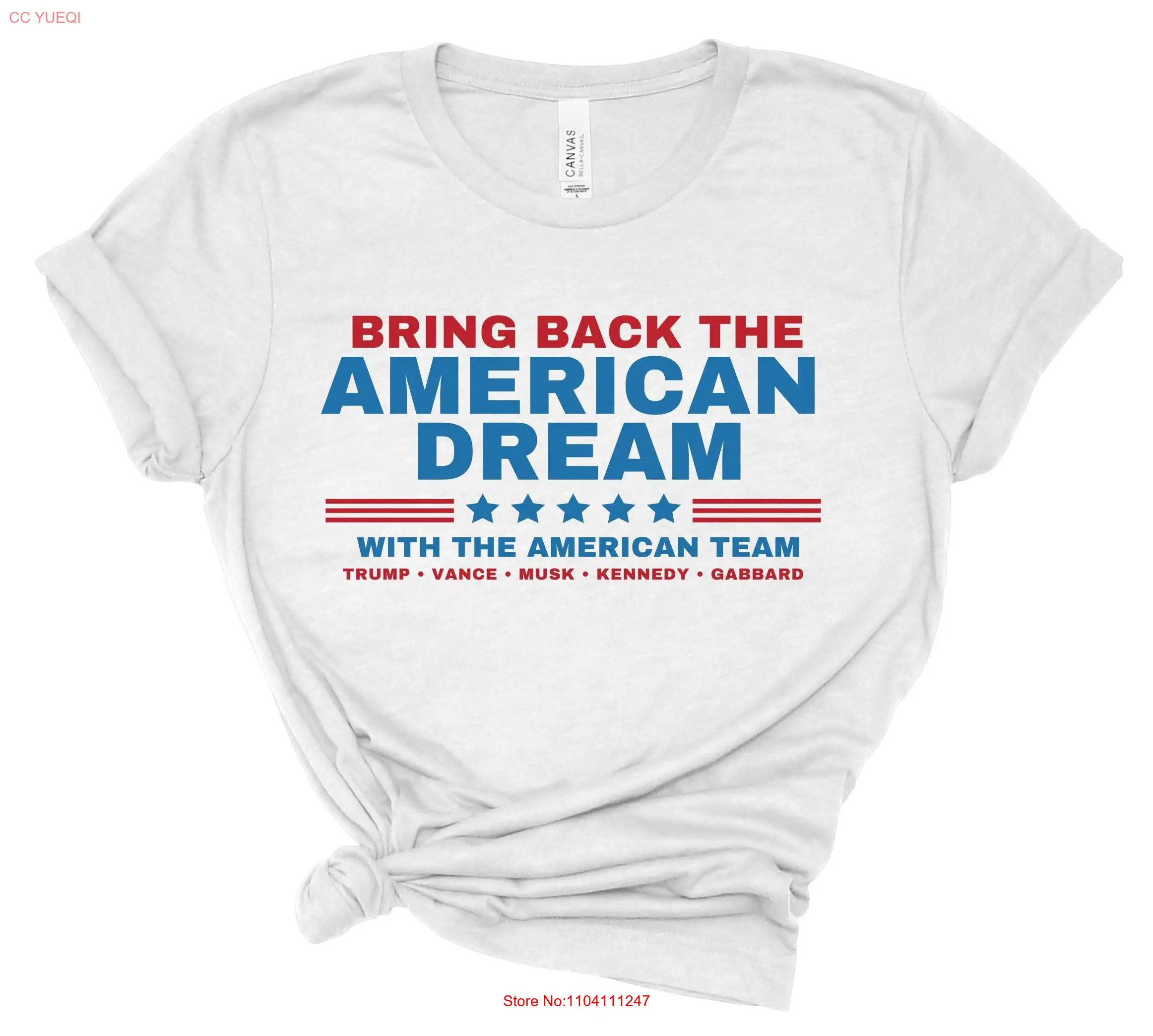 Принесите назад американскую мечту с командой Трампа Vance Kennedy Musk Gabbard Футболка Maga