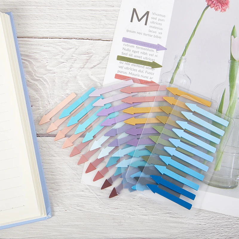

1Set Transparent Waterproof Index Tabs PET Arrow Flags Sticky Note For Page Marker Planner Stickers Office School Supplies