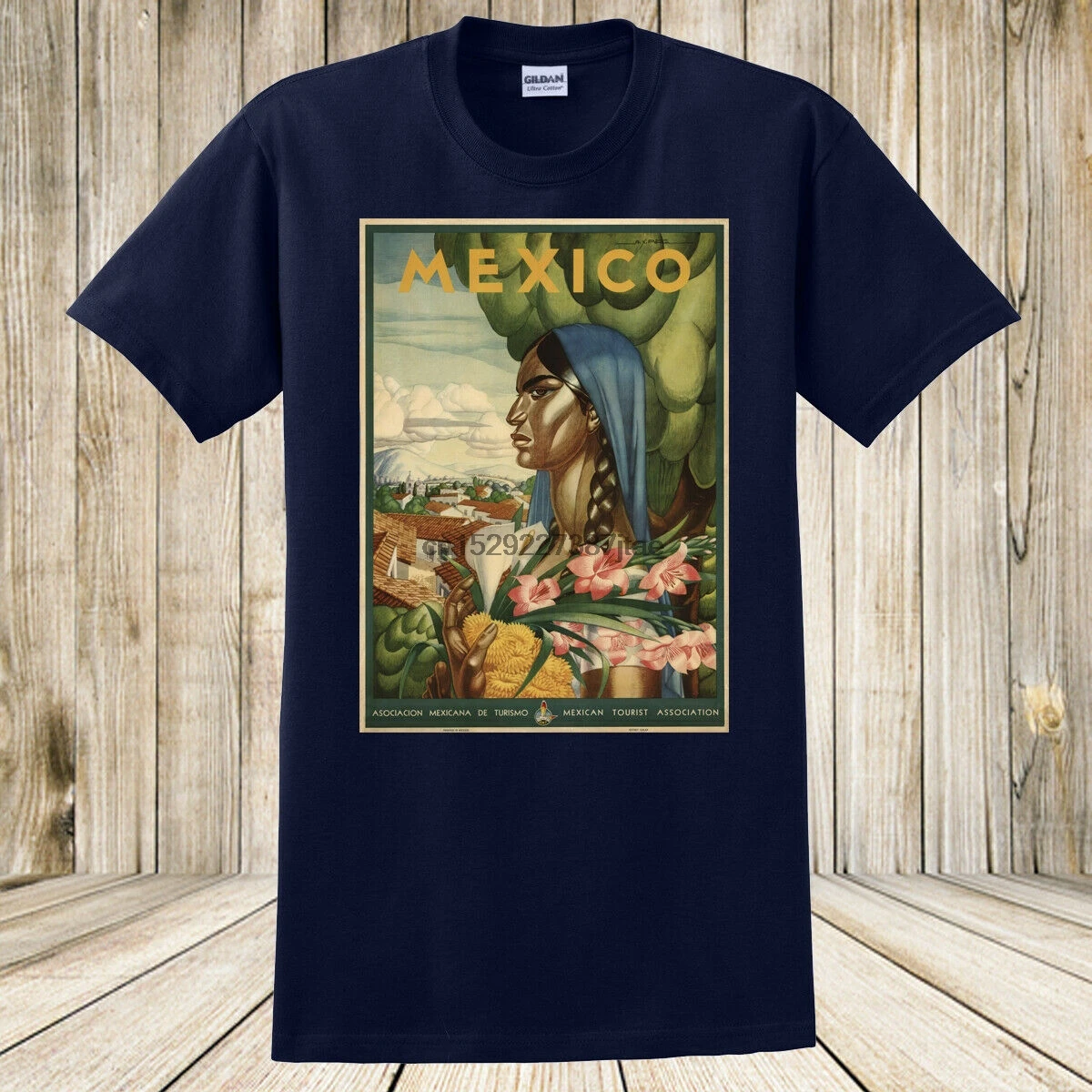 1940-х годов винтажный мексиканский постер художественная футболка совершенно