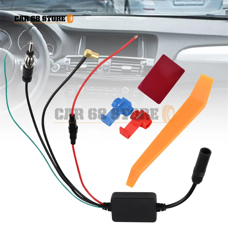 

1 Set Car FM/AM Antenna Signal Amplifier DAB+ Antenna Amplifier High Quality Automobile Parts Universally Applicable