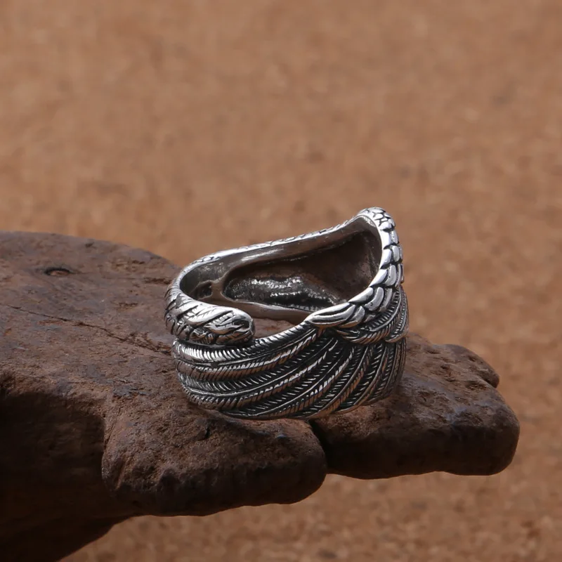 BOCAI S925 Стерлингового Серебра Подвески Кольца для Мужчин Женщин Креативные Ретро