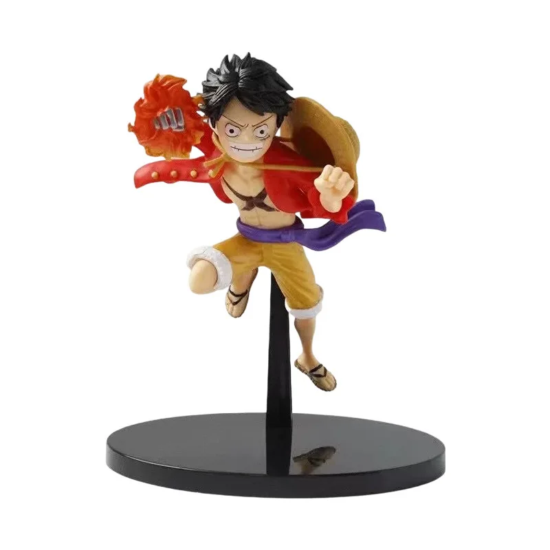 Фото Новая фигурка Луффи из One Piece: Пиратская группа в соломенных шляпах, боксёрская драка, анимационная модель ручной работы, подарок для мальчиков №2
