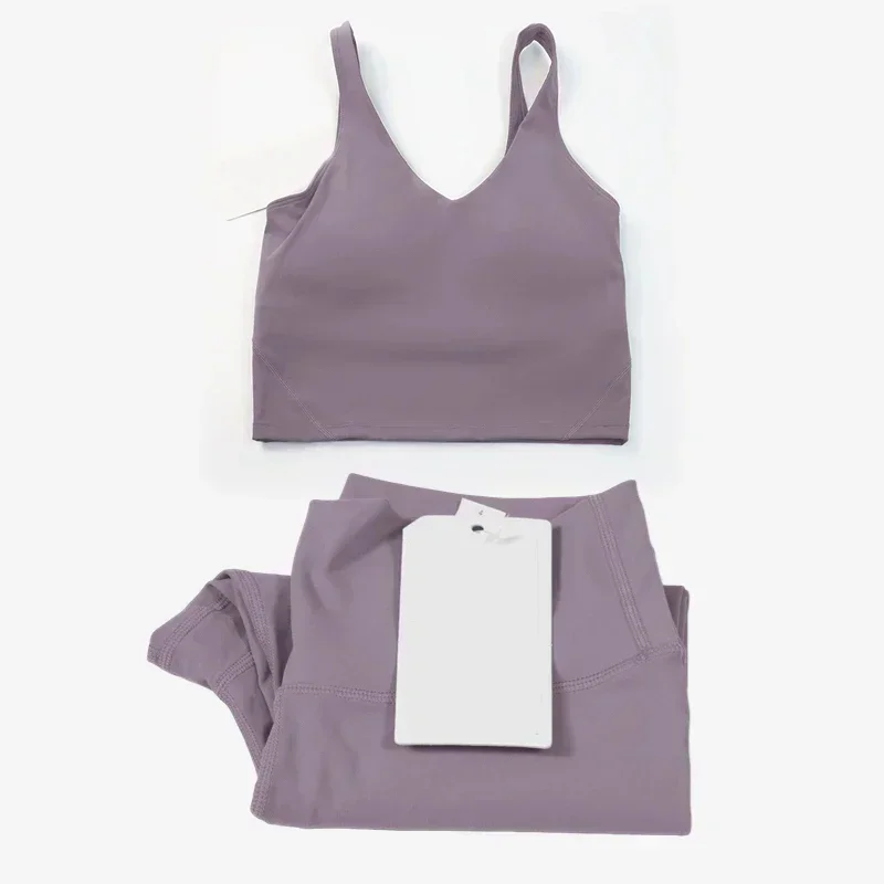 Женский комплект для йоги из 2 предметов спортивный бюстгальтер U-образной формы