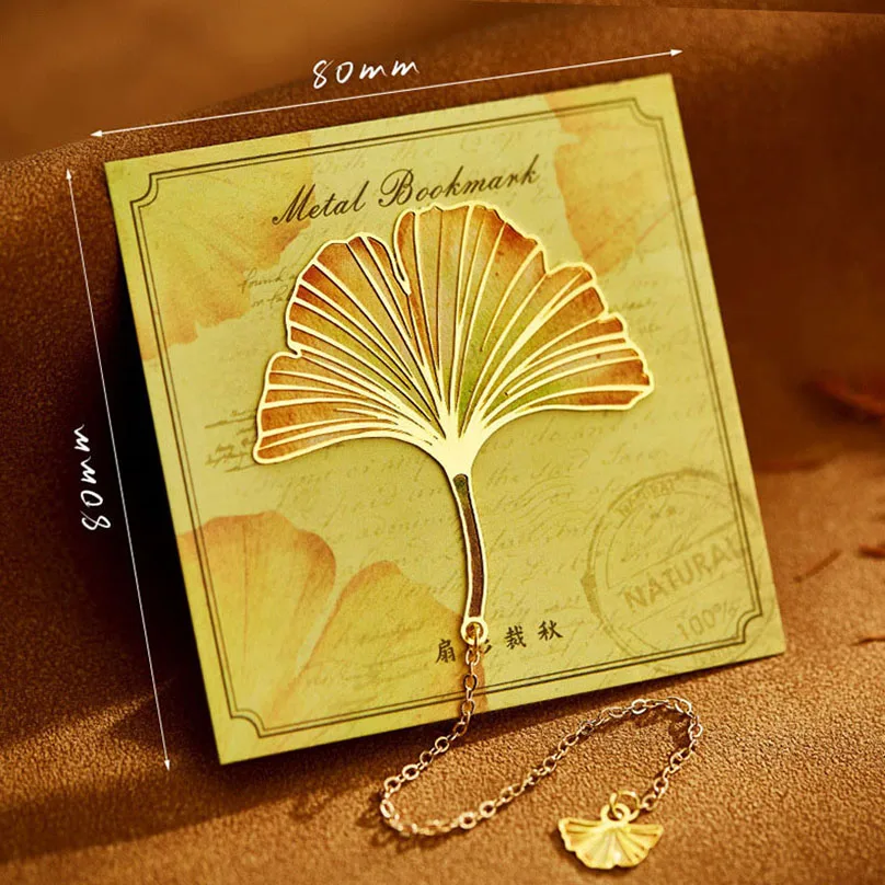 

Металлическая закладка YOUQIWJ с листьями