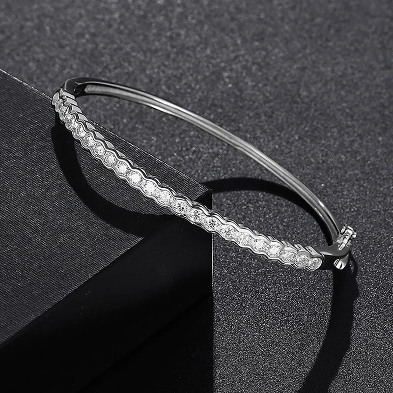 TFGLBU 2 CTTW Муассанит для женщин 100% Стерлинговое Серебро 925 пробы простое Платиновое