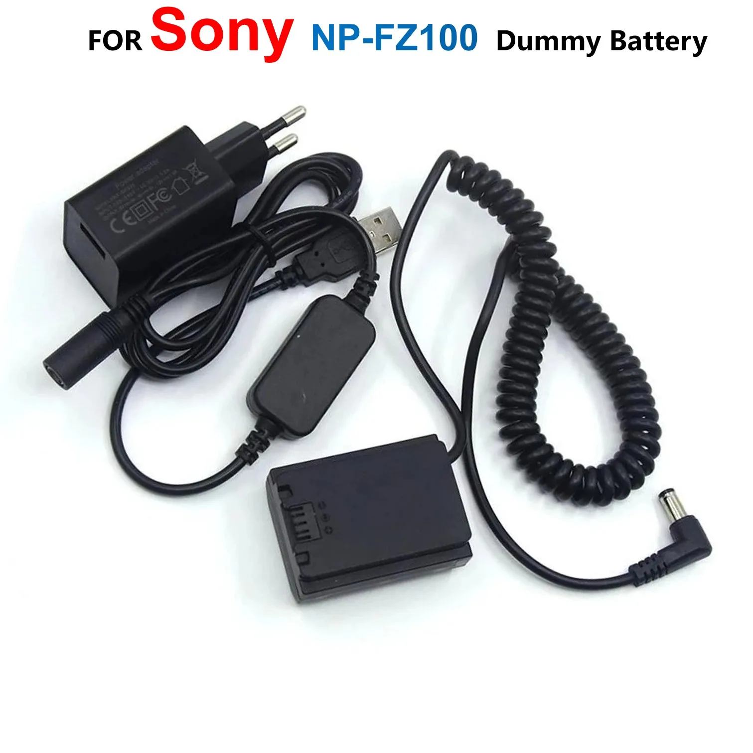 

NP-FZ100 Spring VG-C3EM Fake Battery QC3.0 USB Charger+Power Bank BC-QZ1 USB Cable For Sony Alpha A9 A7RM3 A7RIII A7 III A7M3