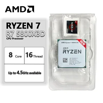 AMD Ryzen 7 5800X3D R7 5800X3D 3.4 GHz 8-Core 16-Thread CPU Processor 7NM L3=96M 100-000000651 Socket AM4 New but without fan 1