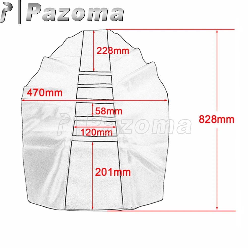 Мотоциклетный резиновый мягкий чехол в полоску с захватом для Kawasaki Suzuki Honda Yamaha