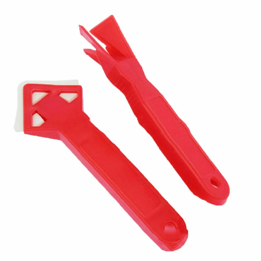 

2*Window Door Silicone Glass Cement Scraper Tool Caulking Finishing Sealant Grout Remover Set Tile Dirt Tool Spatula Glue Shovel