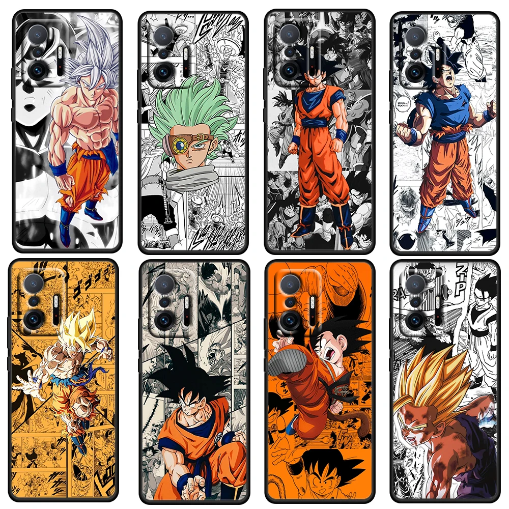 

Cute Dragon Ball Son Goku For Xiaomi Mi 12 11 10 Ultra 11T 10T 10 Pro Lite 11i 10i 10S 5G Soft Silicone Black Phone Case Cover