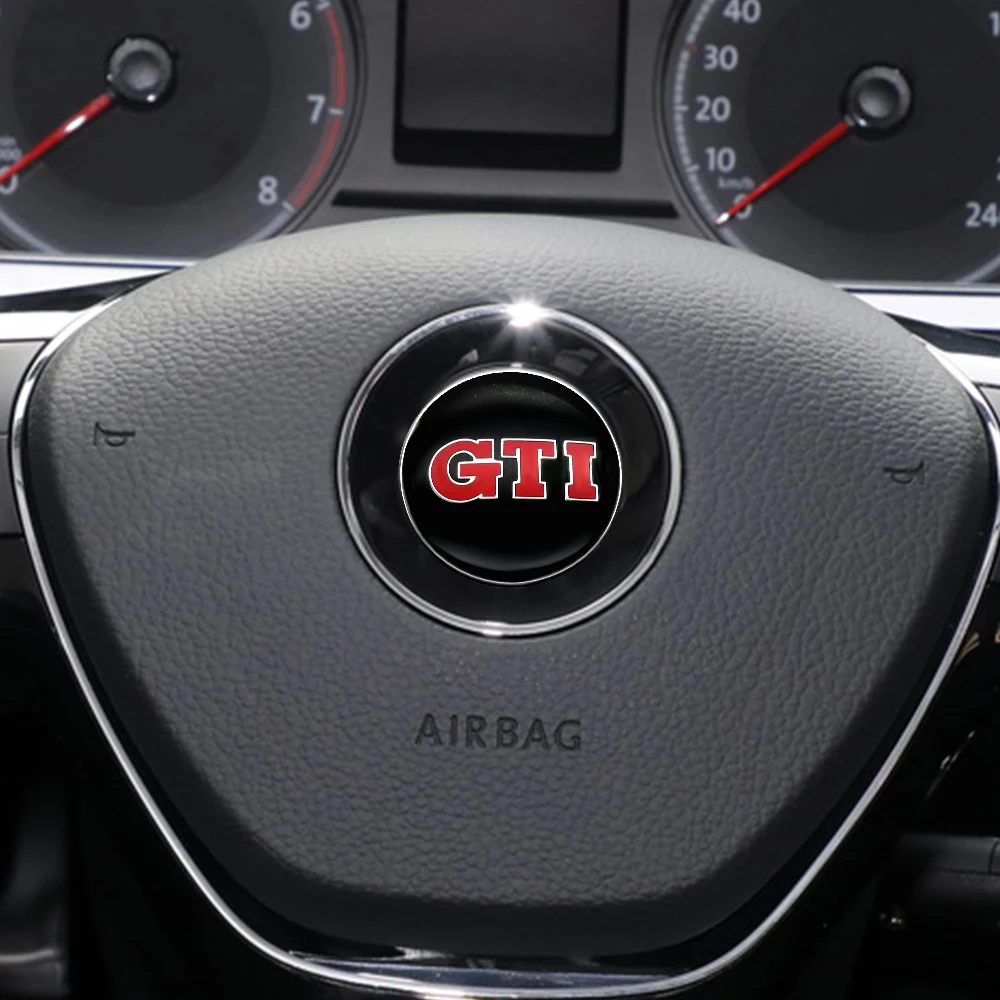 3D алюминиевый стиль с логотипом наклейка на руль автомобиля для Volkswagen VW Golf 4 5 6 7