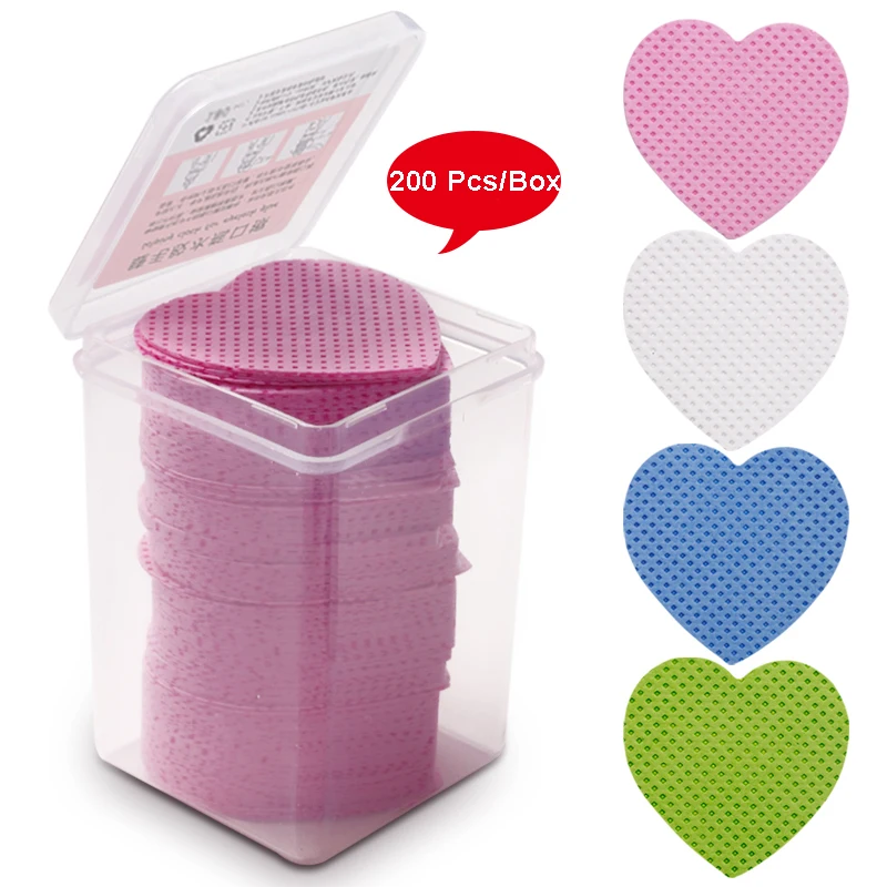 

200 шт. / коробка безветренная салфетка мягкий инструмент для удаления ногтей магическое вытирание ногтей без волос лак для ногтей хлопчатобумажные листы ресниц ткань для вытирания ресниц