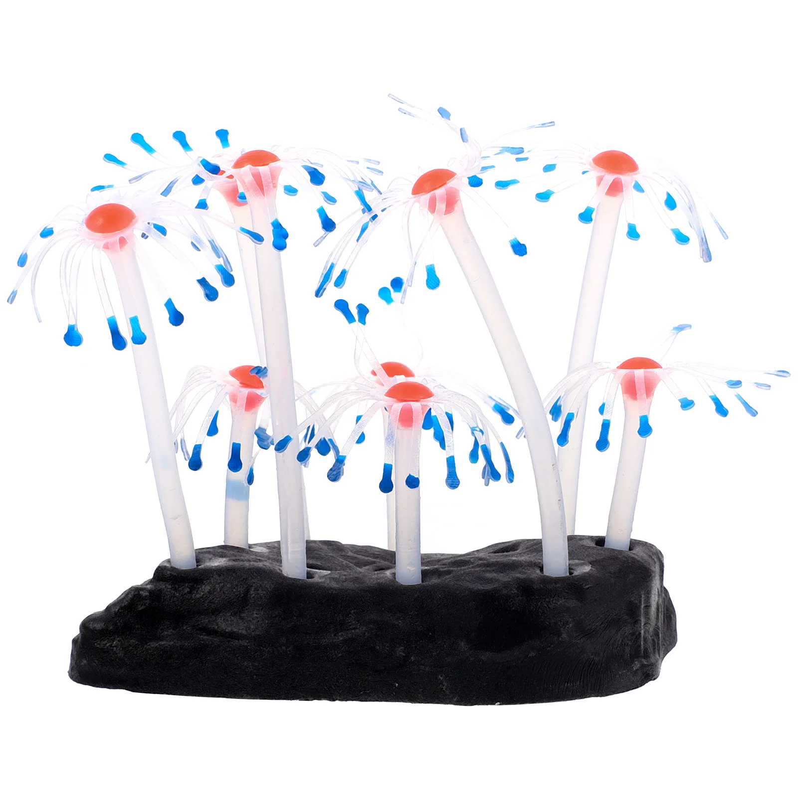 

Glow Anemone Underwater Sea Ornament Fish Tank Decoration Shine Landscape Figurine Silica Gel Aquarium Silicone