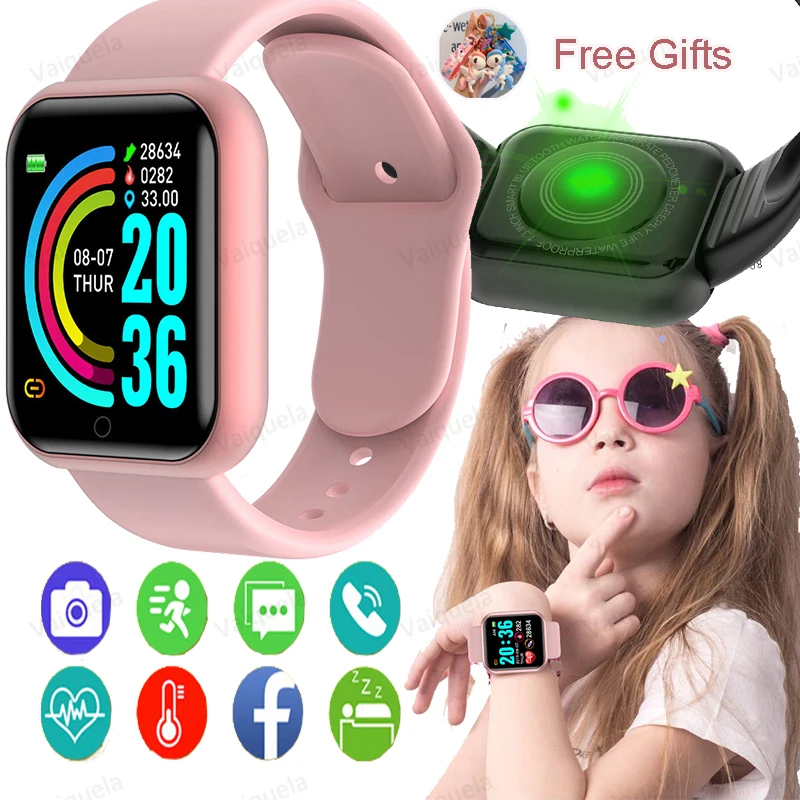 

Wristwatch Fitness Y68 Smart Sport Bracelet Activity Running Tracker Heart Rate For Children Men Women Watch Kids Watch Gifts