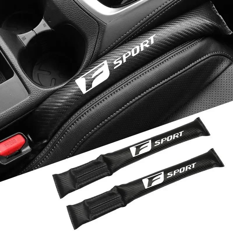 

1/2Pcs Carbon Fiber Car Interior Seat Gap Plug Filler Pad For Lexus IS250 IS200 CT200h GS300 LS430 RX450h LX570 IS300 ES NX UX
