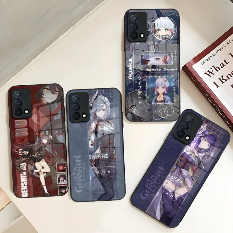 

Genshin Impact Phone Case Glass For Huawei P50 P40 P20 P30 P10 P9 Smartp Z Y6 7 Honor 30 50 60 Pro Plus Back Cover