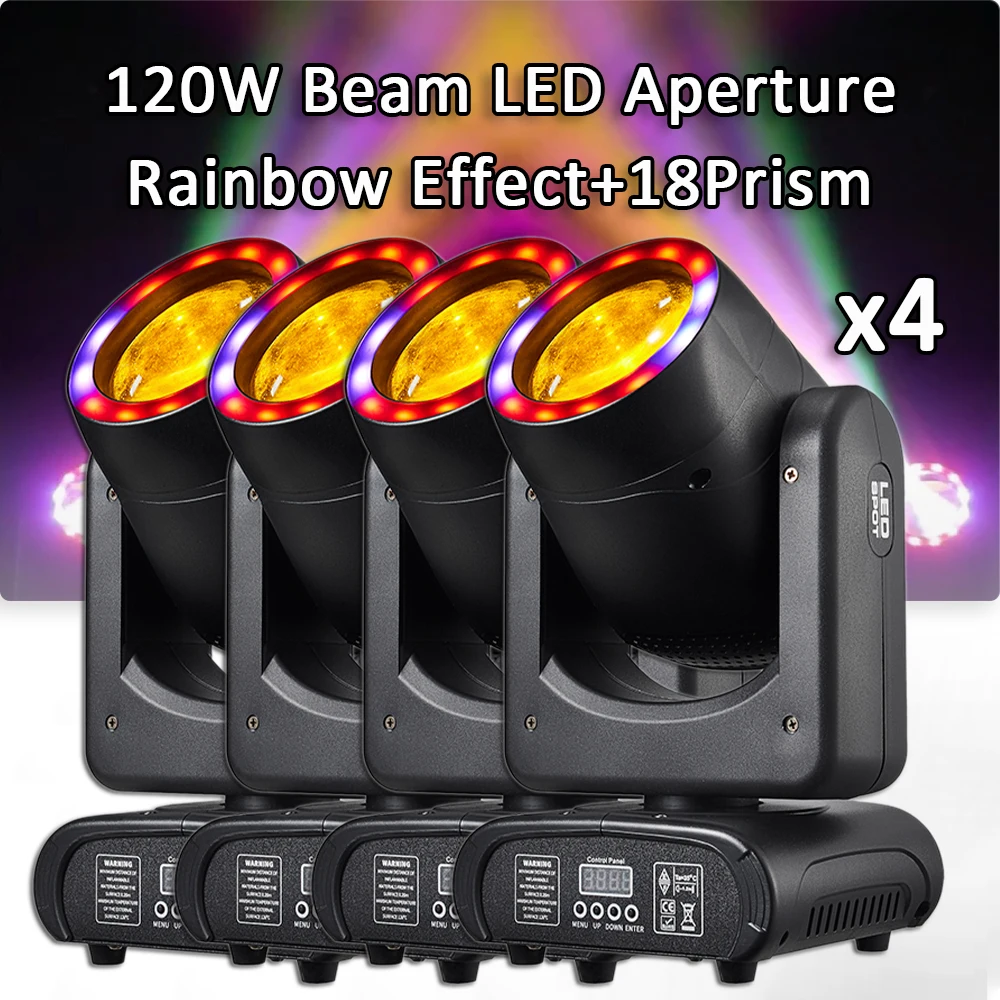 4 шт./лот мини120 Вт светодиодный луч с подвижной головкой DMX полноцветный