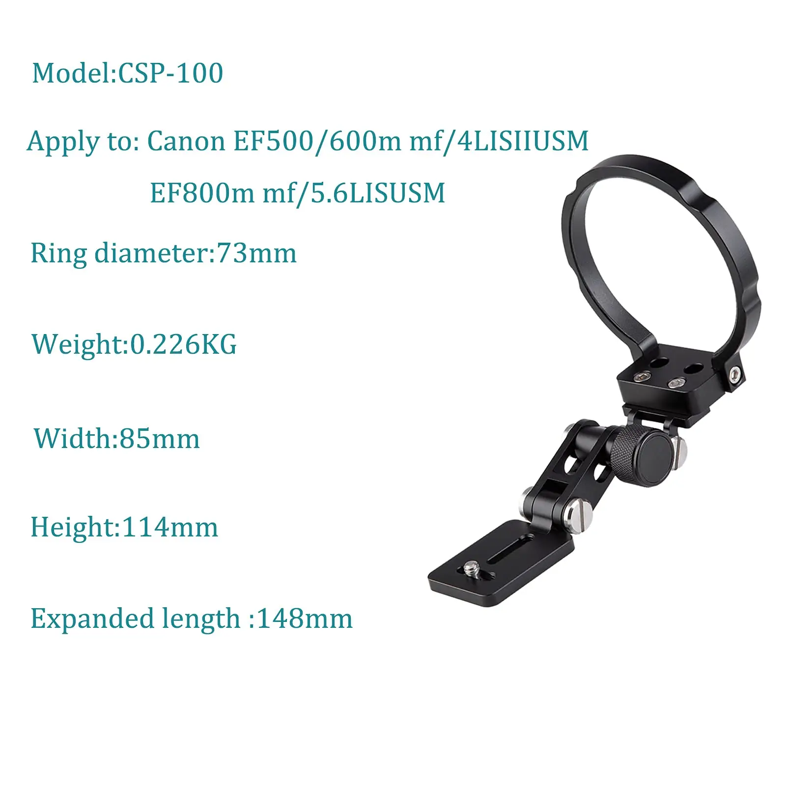 Fotopro Camera Lens Bayonet Support Bracket Protector CSP for Canon EF500/600m mf NSP for Nikon AF-800m mf/5.6EFL enlarge
