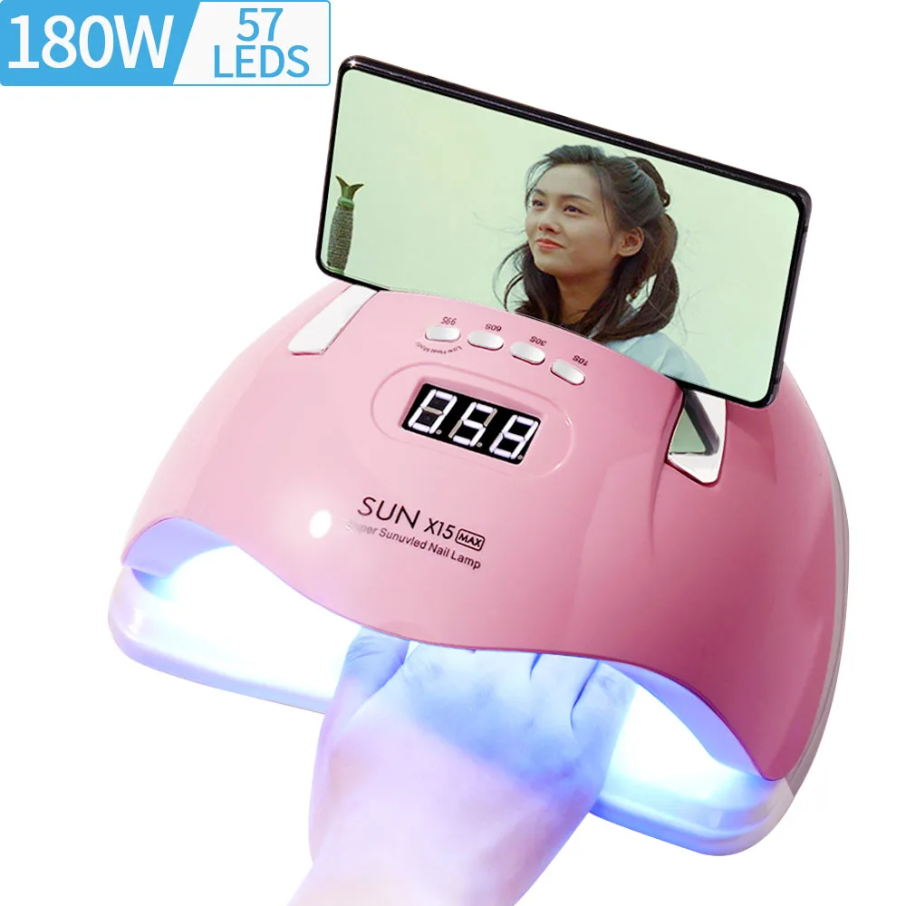 

LINMANDA Super Portable 180W Nail Phototherapy Machine 57 UV LEDs Gel Nail Polish Dryer Lamp Manicure Tool Salon Equipment