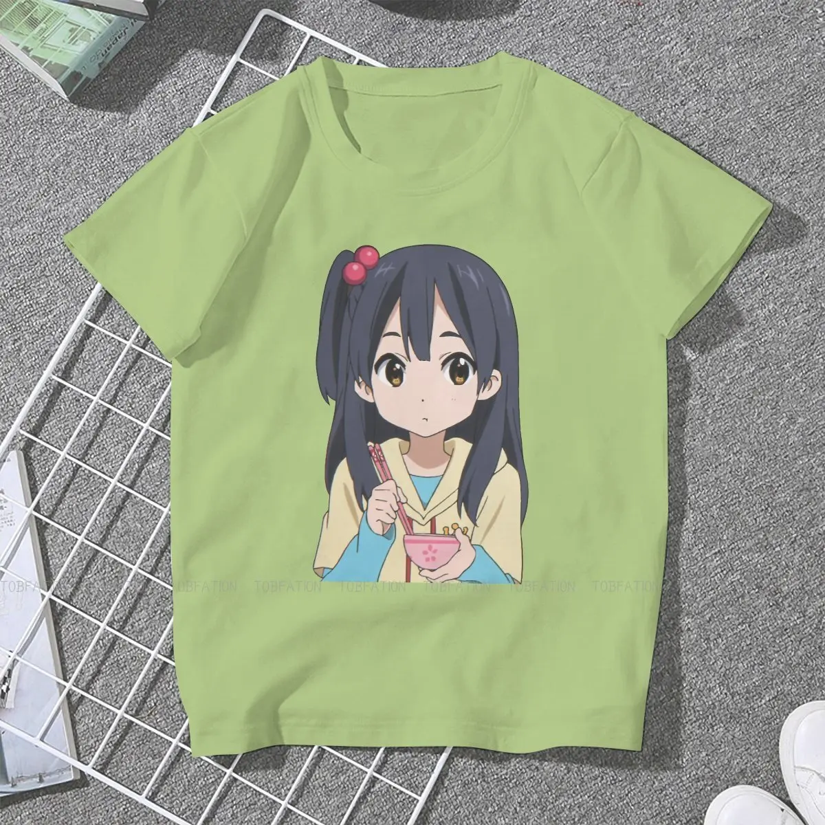 Kawaii kitashправиawa Anko футболка с круглым воротником Tamako Market Mochi Shop аниме ткань Базовая